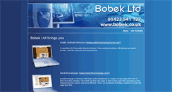 Desktop Screenshot of bobek.co.uk